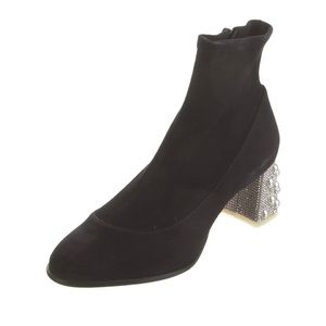 Sophia Webster pearl and rhinestone embellished sock booties